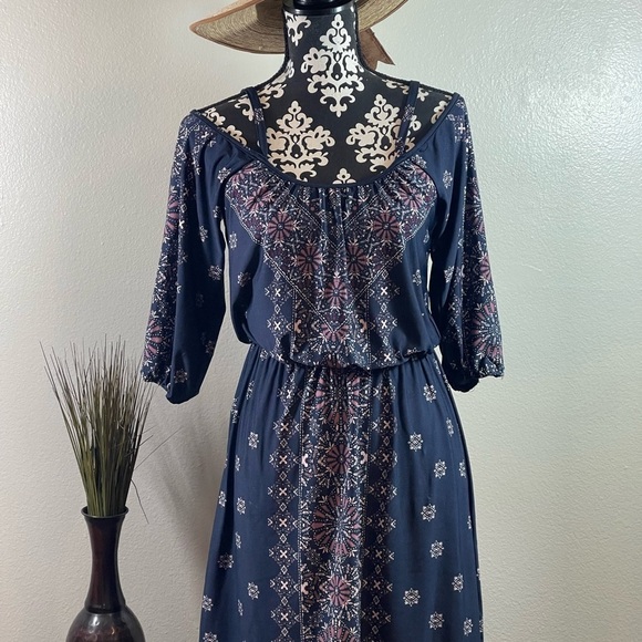 Maurices Dresses & Skirts - Maurices Blue and White Smocked Sundress with Raglan Sleeves​​​